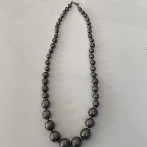 Vintage Dauplaise signed‎ metal beads  modernist necklase!!